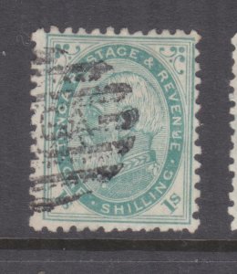 TONGA, 1888 12 x 11 1/2, 1s. Pale Green, used.