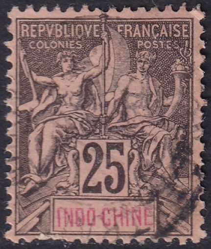 Indochina 1889 Sc 13 used