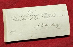 Antique German old paper document letter envelope w stamp 1900 Rotenburg