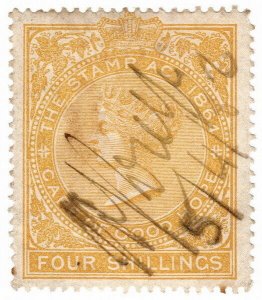 (I.B) Cape of Good Hope Revenue : Stamp Duty 4/- (1878)