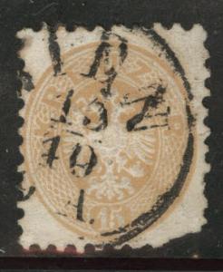 Austria Scott 26 perf 9.5 Used 1863 corner problem