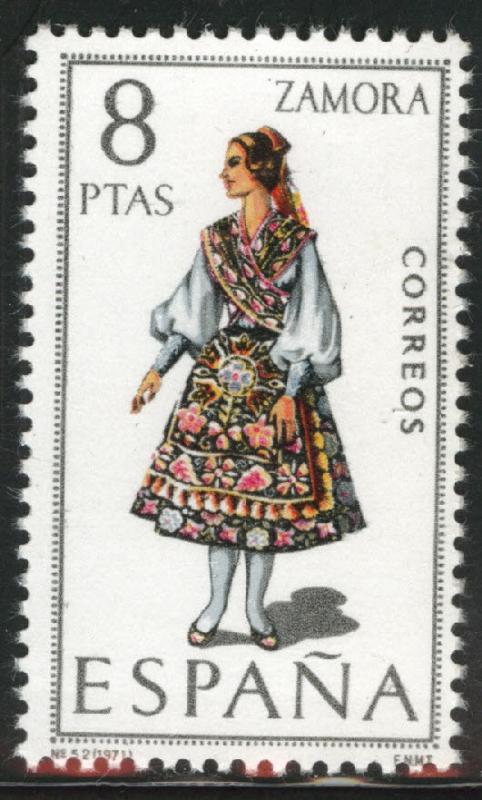 SPAIN Scott 1443 MNH** Zamora regional costume 1971