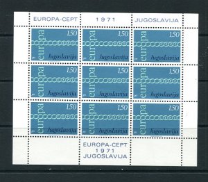 Yugoslavia 1971 sheet (Kleinbogen) MNH Mi 1416 Europa CEPT 8752