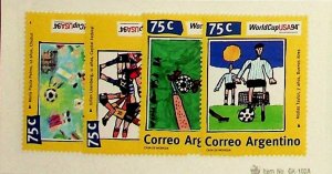 ARGENTINA Sc 1815-8 NH ISSUE OF 1994 - SOCCER WORLD CUP