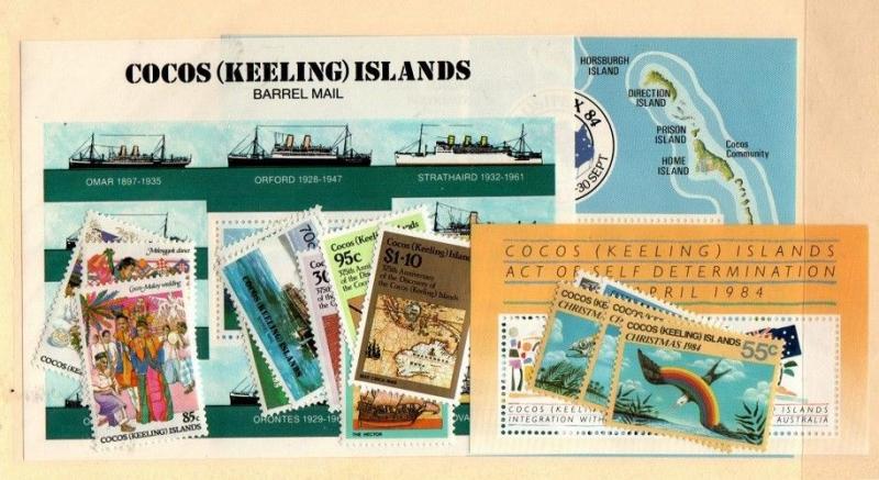 Cocos Islands Scott 108-25 Mint NH (1984 Year Set) - Catalog Value $26.20