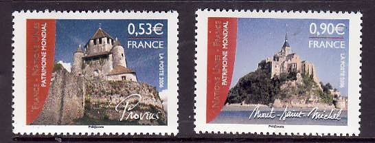 France-Sc#3219-20- id2-Unused NH set-UNESCO World Heritage Sites-2006-