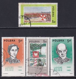 Poland 1983 Sc 2588-91 Polish Peoples Army 40th Anniversary Stamp Used