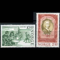 NORWAY 1985 - Scott# 867-8 Public Library Set of 2 NH