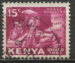 Kenya; 1963: Sc. # 3: Used Single Stamp