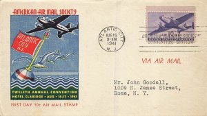 C27 10c AIRPLANE AIRMAIL - Ludwig Staehle cachet a