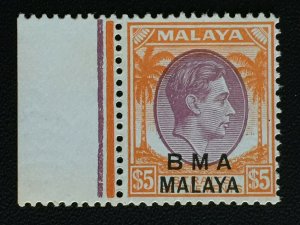 MALAYA Straits Settlements 1945 BMA opt KG VI $5 MNH SG #18 M3543