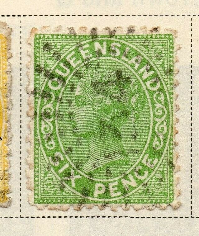 Queensland 1882-83 Early Issue Fine Used 6d. 326879