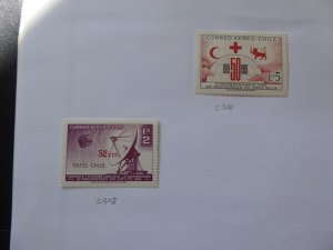 Chile Airmails and Telegraph Stamp Collection 1936-1970 on Yvert Album Pages