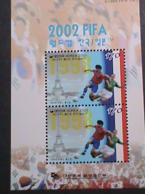 ​KOREA- 2002 FIFA-WORLD CUP SOCCER CHAMPIONSHIP MNH S/S WE SHIP TO WORLD WIDE