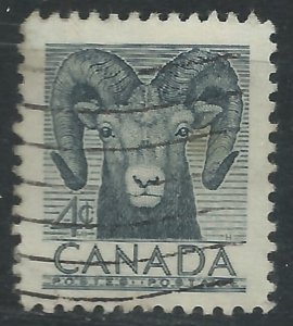 Canada 1953 - 4c American Bighorn (Wildlife Week) - SG449 used