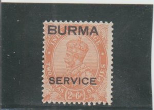 Burma  Scott#  O6  MH  (1937 Official)