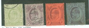 Straits Settlements #105-108 Unused Single (Complete Set)