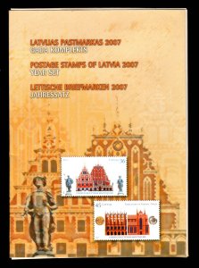 Latvia 2007 Annual postage stamps presentation pack MNH