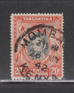 KENYA, UGANDA & TANZANIA Scott # 74d - Used - erf 14 x 14