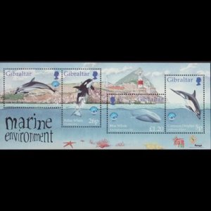 GIBRALTAR 1998 - Scott# 764 S/S Marine Life NH