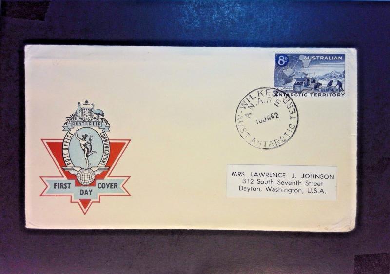 Australia Antarctic Terr. 1962 First Day Cover / Wilkes Cancel - Z982