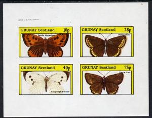 Grunay 1982 Butterflies (Papilio Hippothoe) imperf  set o...