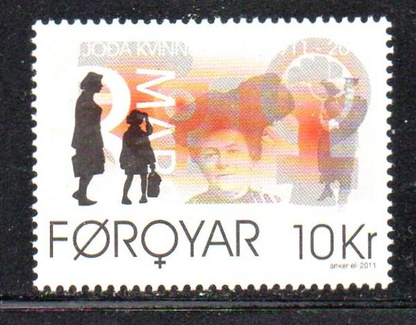 Faroe Islands Sc 548 2011 International Womens Day stamp mint NH