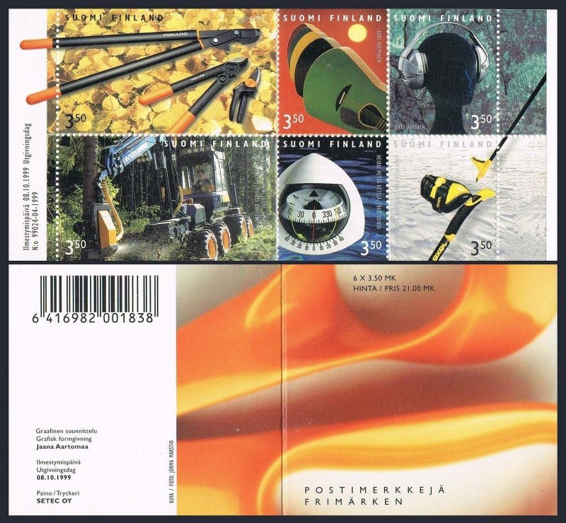 Finland 1115 booklet, MNH. Finnish Commercial product design, 1999.