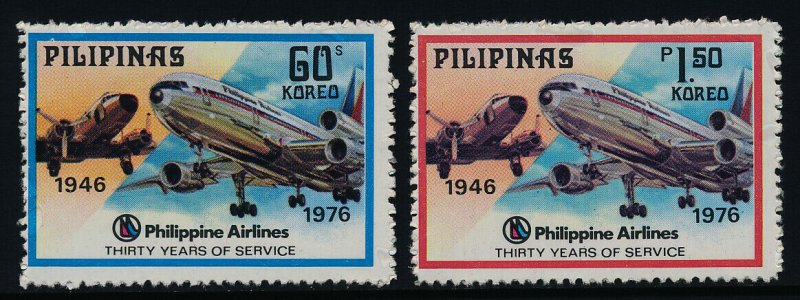 Philippines 1287-8 MNH Philippines Airlines, Aircraft, DC-10