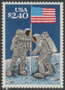 US #2419 $2.40 Moon Landing, VF/XF mint never hinged, super nice, HIGH VALUE!