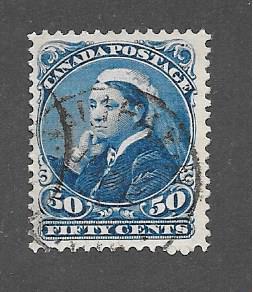 Canada #47 Used, CDS cancel