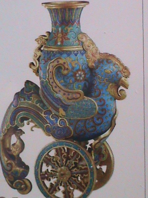 ​CHINA-2013-SC#4095a CLOISONNE WARE MINI SHEET IN FOLDER-VF LIMITED EDITION