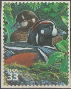 3378a, Single. Harlequin Ducks MNH, .33 cent