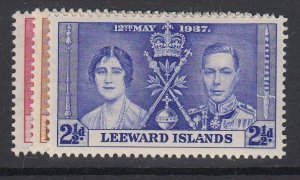 LEEWARD ISLANDS, Scott 100-102, MLH/HR