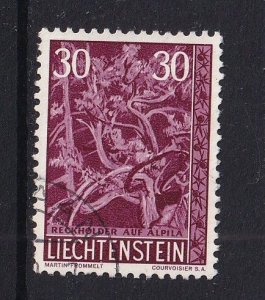 Liechtenstein  #354  used  1960 tree-bushes 30rp