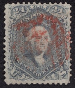 US #70b. Fine/Very Fine. Used. Red grid cancel.