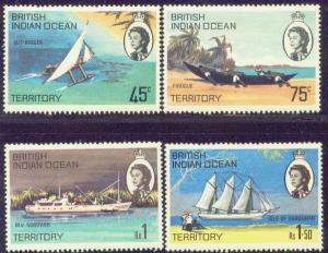 BR.INDIAN OCEAN TERR. 35-38 Mint OG 1969 Ships
