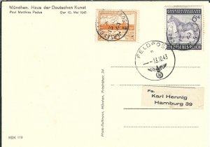 WW2: German Occupation of Jersey to Hamburg, Germany 1943 (M5465)