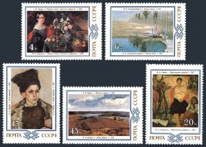 Russia 5184-5188, MNH. Michel 5314-5318. Paintings by White Russians, 1983.