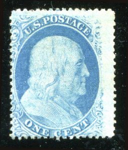 US Stamps Scott #24 1¢ Franklin Mint Full Gum