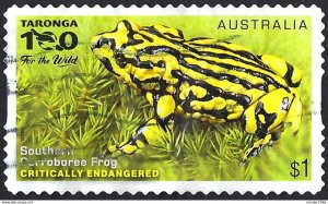 AUSTRALIA 2016 $1 Multicoloured, Endangered Wildlife-Southern Corroboree Frog...