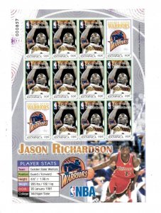 Dominica 2006 - NBA Warriors Jason Richardson - Sheet of 12 - Scott #2567 - MNH