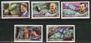 Maldive Islands Scott 472-476 MNH** 1974 space program short set