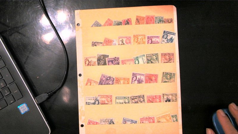 MALTA COLLECTION ON STOCK SHEET, MINT/USED