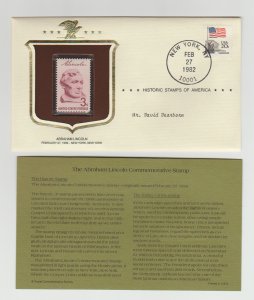 1114 Abraham Lincoln w/ Historic Stamps of America Commemorative Cover