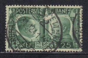 ITALY  SC# 415  **USED** 1941  25c     SEE SCAN