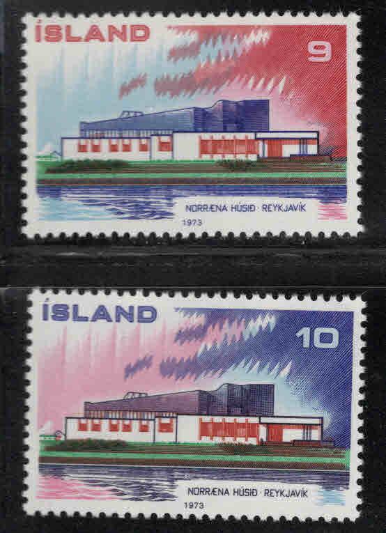 Iceland Scott 454-455 MNH** Nordic Cooperation, Aurora Borealis in design