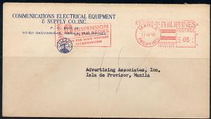 Philippines metermail 1955-0411 cc Comm. Elect.Equipm.&Suppl
