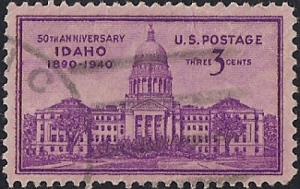 896 3 cents Idaho Statehood 50th Anniv. Stamp used VF