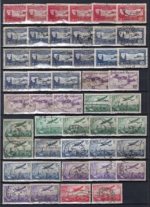 France 1930-36 Wholesale Used Airmails 9 Different 63 Stamps CV$270